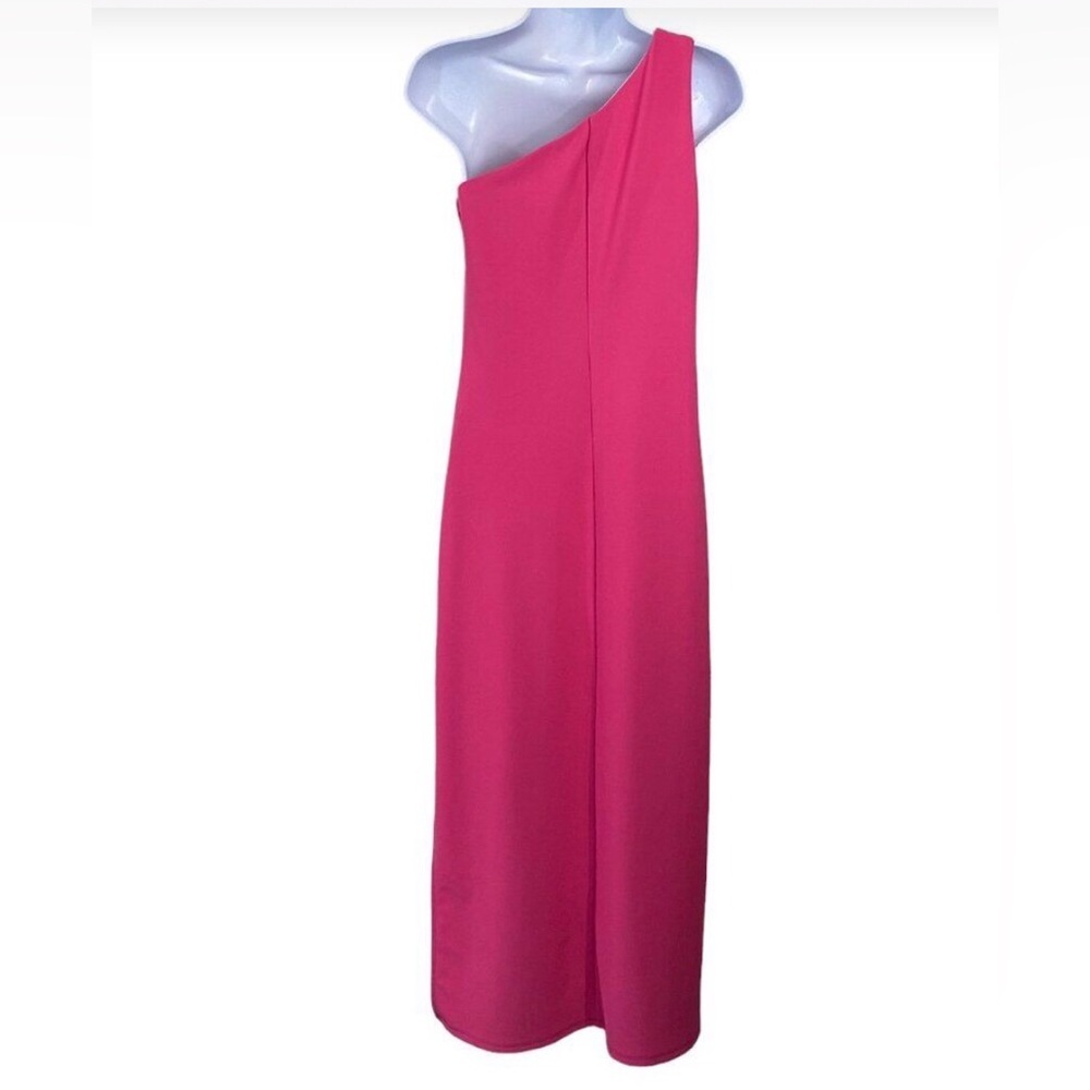 Boston‎ Proper Vibrant Pink One-Shoulder Dress